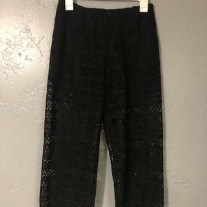 Black Crochet Beach Pants